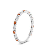 Load image into Gallery viewer, diamond-dot-thin-stacking-ring-with-orange-sapphire-in-white-gold-FD123202BGSAORANGLE3-NL-WG.jpg
