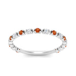Load image into Gallery viewer, diamond-dot-thin-stacking-ring-with-orange-sapphire-in-white-gold-FD123202BGSAORANGLE3-NL-WG.jpg

