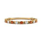 Load image into Gallery viewer, diamond-dot-thin-stacking-ring-with-orange-sapphire-in-yellow-gold-FD123202BGSAORANGLE3-NL-YG.jpg
