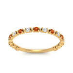 Load image into Gallery viewer, diamond-dot-thin-stacking-ring-with-orange-sapphire-in-yellow-gold-FD123202BGSAORANGLE3-NL-YG.jpg
