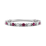 Load image into Gallery viewer, diamond-dot-thin-stacking-ring-with-pink-sapphire-in-white-gold-FD123202BGSADRPIANGLE3-NL-WG.jpg
