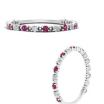 Load image into Gallery viewer, diamond-dot-thin-stacking-ring-with-pink-sapphire-in-white-gold-FD123202BGSADRPIANGLE3-NL-WG.jpg
