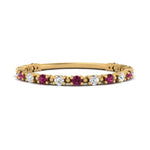 Load image into Gallery viewer, diamond-dot-thin-stacking-ring-with-pink-sapphire-in-yellow-gold-FD123202BGSADRPIANGLE3-NL-YG.jpg
