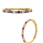 Load image into Gallery viewer, diamond-dot-thin-stacking-ring-with-purple-topaz-in-yellow-gold-FD123202BGVITOANGLE3-NL-YG.jpg

