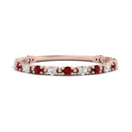 Load image into Gallery viewer, diamond-dot-thin-stacking-ring-with-ruby-in-rose-gold-FD123202BGRUDRANGLE3-NL-RG.jpg
