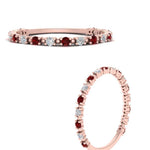 Load image into Gallery viewer, diamond-dot-thin-stacking-ring-with-ruby-in-rose-gold-FD123202BGRUDRANGLE3-NL-RG.jpg
