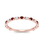 Load image into Gallery viewer, diamond-dot-thin-stacking-ring-with-ruby-in-rose-gold-FD123202BGRUDRANGLE3-NL-RG.jpg
