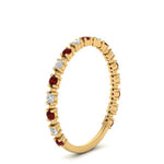 Load image into Gallery viewer, diamond-dot-thin-stacking-ring-with-ruby-in-yellow-gold-FD123202BGRUDRANGLE3-NL-YG.jpg
