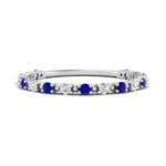 Load image into Gallery viewer, diamond-dot-thin-stacking-ring-with-sapphire-in-white-gold-FD123202BGSABLANGLE3-NL-WG.jpg
