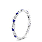 Load image into Gallery viewer, diamond-dot-thin-stacking-ring-with-sapphire-in-white-gold-FD123202BGSABLANGLE3-NL-WG.jpg
