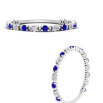 Load image into Gallery viewer, diamond-dot-thin-stacking-ring-with-sapphire-in-white-gold-FD123202BGSABLANGLE3-NL-WG.jpg
