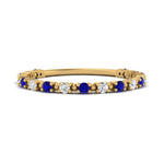 Load image into Gallery viewer, diamond-dot-thin-stacking-ring-with-sapphire-in-yellow-gold-FD123202BGSABLANGLE3-NL-YG.jpg
