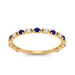 Load image into Gallery viewer, diamond-dot-thin-stacking-ring-with-sapphire-in-yellow-gold-FD123202BGSABLANGLE3-NL-YG.jpg
