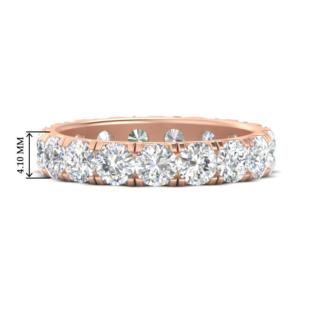 Diamond Double Prong Eternity Wedding Band 3 Carat