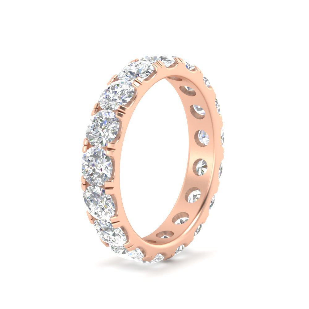 Diamond Double Prong Eternity Wedding Band 3 Carat