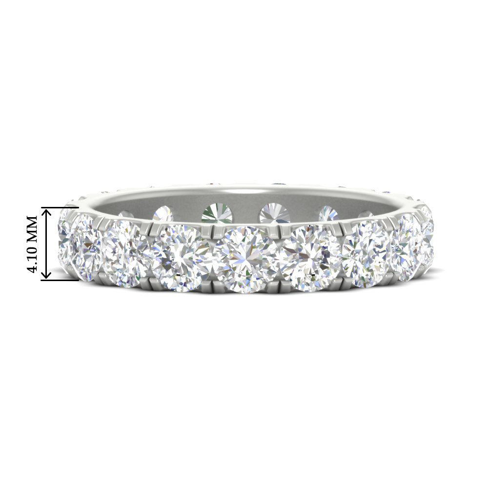Diamond Double Prong Eternity Wedding Band 3 Carat