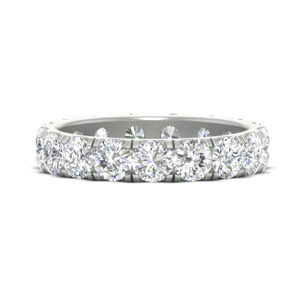 Diamond Double Prong Eternity Wedding Band 3 Carat