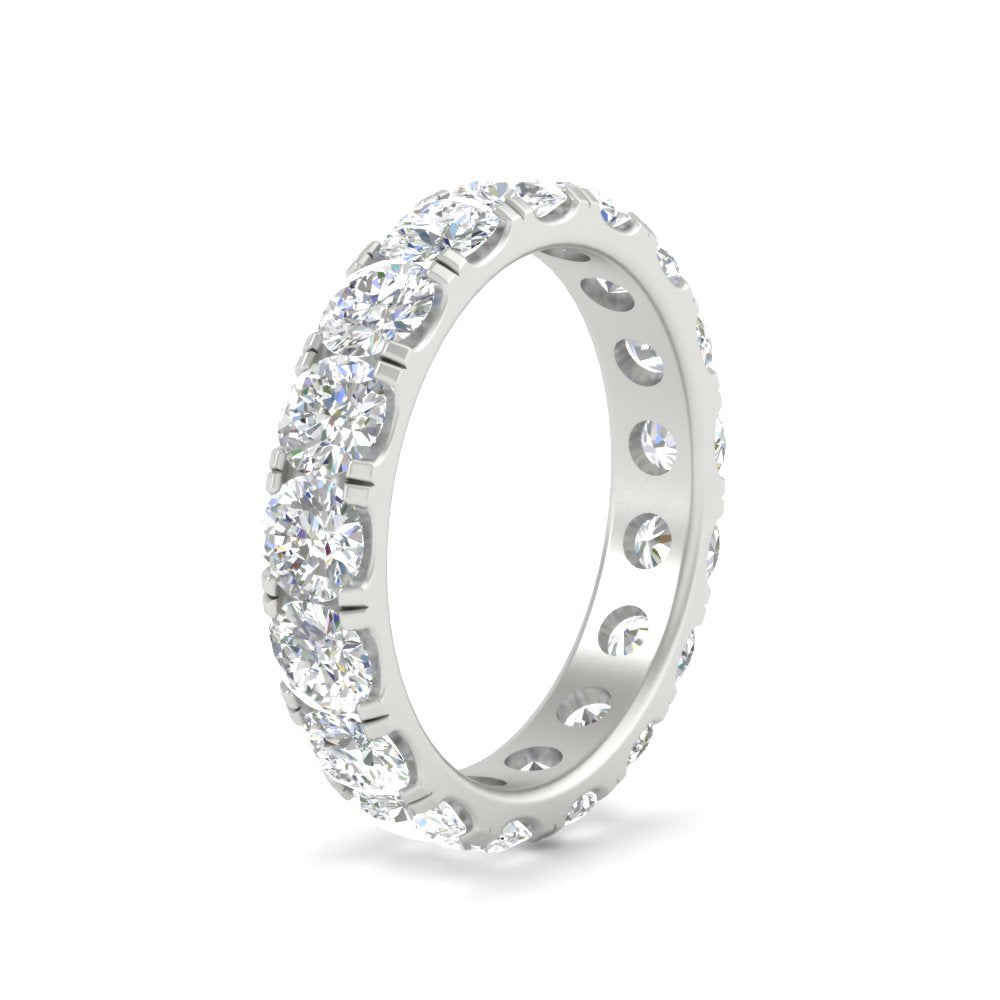 Diamond Double Prong Eternity Wedding Band 3 Carat