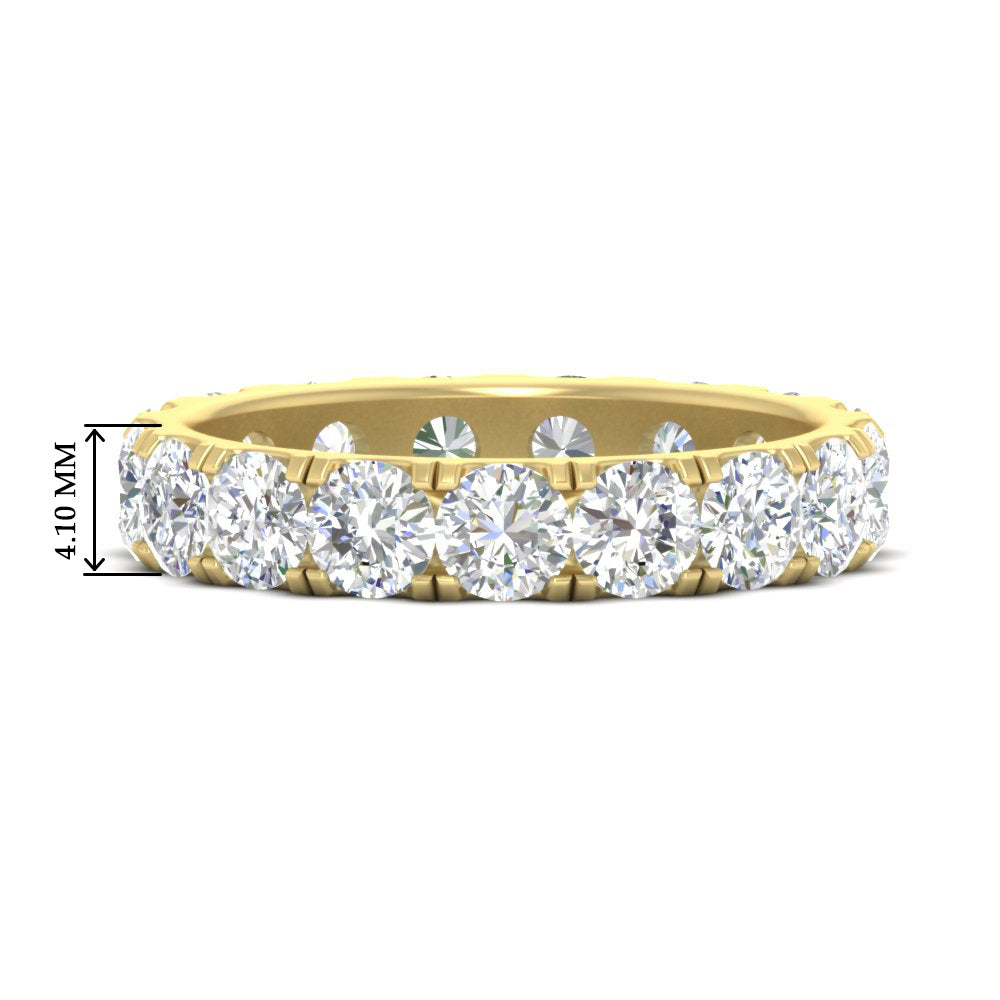 Diamond Double Prong Eternity Wedding Band 3 Carat