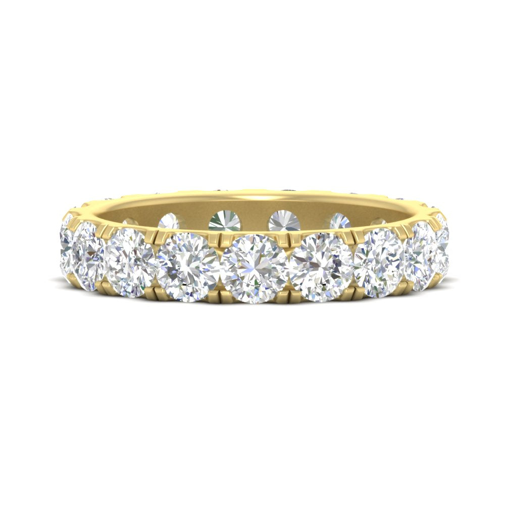 Diamond Double Prong Eternity Wedding Band 3 Carat