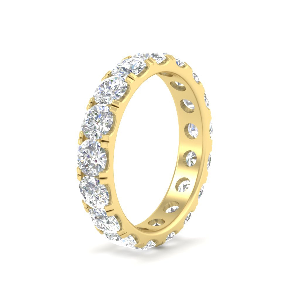 Diamond Double Prong Eternity Wedding Band 3 Carat