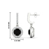 Load image into Gallery viewer, diamond-drop-halo-solitaire-round-cut-earrings-with-black-diamond-in-white-gold-FD-EAR11129ROGBLACK-NL-WG