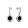 Load image into Gallery viewer, diamond-drop-halo-solitaire-round-cut-earrings-with-black-diamond-in-white-gold-FD-EAR11129ROGBLACK-NL-WG