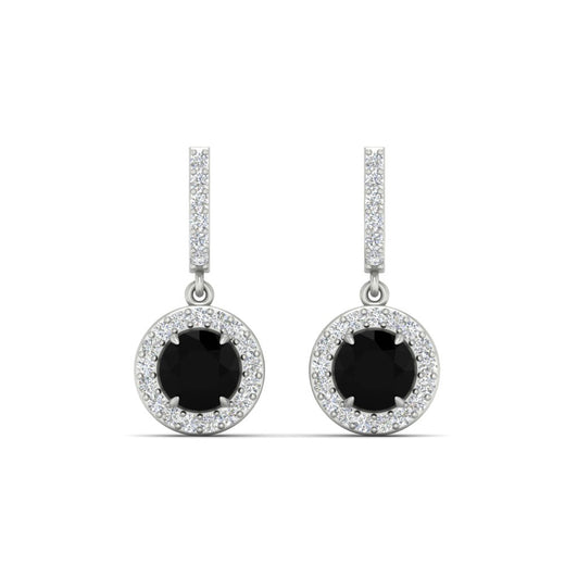 diamond-drop-halo-solitaire-round-cut-earrings-with-black-diamond-in-white-gold-FD-EAR11129ROGBLACK-NL-WG