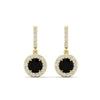 Load image into Gallery viewer, diamond-drop-halo-solitaire-round-cut-earrings-with-black-diamond-in-yellow-gold-FD-EAR11129ROGBLACK-NL-YG