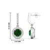 Load image into Gallery viewer, diamond-drop-halo-solitaire-round-cut-earrings-with-emerald-in-white-gold-FD-EAR11129ROGEMGR-NL-WG