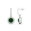 Load image into Gallery viewer, diamond-drop-halo-solitaire-round-cut-earrings-with-emerald-in-white-gold-FD-EAR11129ROGEMGR-NL-WG