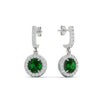 Load image into Gallery viewer, diamond-drop-halo-solitaire-round-cut-earrings-with-emerald-in-white-gold-FD-EAR11129ROGEMGR-NL-WG