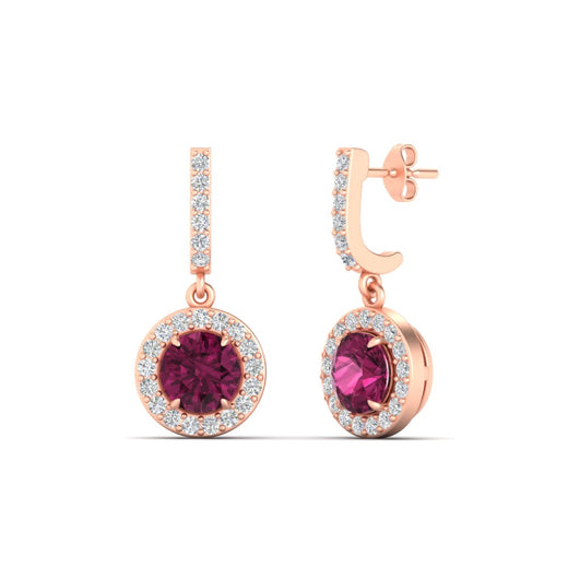 diamond-drop-halo-solitaire-round-cut-earrings-with-pink-sapphire-in-rose-gold-FD-EAR11129ROGSADRPI-NL-RG