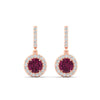 Load image into Gallery viewer, diamond-drop-halo-solitaire-round-cut-earrings-with-pink-sapphire-in-rose-gold-FD-EAR11129ROGSADRPI-NL-RG