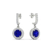 Load image into Gallery viewer, diamond-drop-halo-solitaire-round-cut-earrings-with-sapphire-in-white-gold-FD-EAR11129ROGSABL-NL-WG