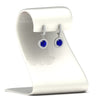Load image into Gallery viewer, diamond-drop-halo-solitaire-round-cut-earrings-with-sapphire-in-white-gold-FD-EAR11129ROGSABL-NL-WG