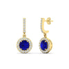 Load image into Gallery viewer, diamond-drop-halo-solitaire-round-cut-earrings-with-sapphire-in-yellow-gold-FD-EAR11129ROGSABL-NL-YG