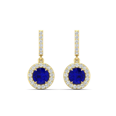 diamond-drop-halo-solitaire-round-cut-earrings-with-sapphire-in-yellow-gold-FD-EAR11129ROGSABL-NL-YG