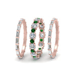 Load image into Gallery viewer, diamond-eternity-stacking-band-with-baguette-and-emerald-in-rose-gold-FD9119GEMGRANGLE3-NL-RG.jpg
