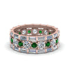 Load image into Gallery viewer, diamond-eternity-stacking-band-with-baguette-and-emerald-in-rose-gold-FD9119GEMGRANGLE3-NL-RG.jpg