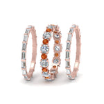 Load image into Gallery viewer, diamond-eternity-stacking-band-with-baguette-and-orange-sapphire-in-rose-gold-FD9119GSAORANGLE3-NL-RG.jpg
