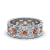 Load image into Gallery viewer, diamond-eternity-stacking-band-with-baguette-and-orange-sapphire-in-white-gold-FD9119GSAORANGLE3-NL-WG.jpg