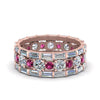Load image into Gallery viewer, diamond-eternity-stacking-band-with-baguette-and-pink-sapphire-in-rose-gold-FD9119GSADRPIANGLE3-NL-RG.jpg