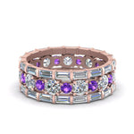 Load image into Gallery viewer, diamond-eternity-stacking-band-with-baguette-and-purple-topaz-in-rose-gold-FD9119GVITOANGLE3-NL-RG.jpg
