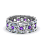 Load image into Gallery viewer, diamond-eternity-stacking-band-with-baguette-and-purple-topaz-in-white-gold-FD9119GVITOANGLE3-NL-WG.jpg
