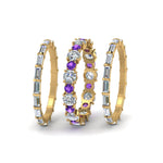 Load image into Gallery viewer, diamond-eternity-stacking-band-with-baguette-and-purple-topaz-in-yellow-gold-FD9119GVITOANGLE3-NL-YG.jpg

