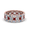 Load image into Gallery viewer, diamond-eternity-stacking-band-with-baguette-and-ruby-in-rose-gold-FD9119GRUDRANGLE3-NL-RG.jpg