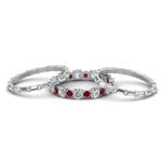 Load image into Gallery viewer, diamond-eternity-stacking-band-with-baguette-and-ruby-in-white-gold-FD9119GRUDRANGLE3-NL-WG.jpg
