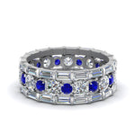 Load image into Gallery viewer, diamond-eternity-stacking-band-with-baguette-and-sapphire-in-white-gold-FD9119GSABLANGLE3-NL-WG.jpg

