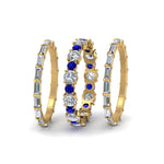 Load image into Gallery viewer, diamond-eternity-stacking-band-with-baguette-and-sapphire-in-yellow-gold-FD9119GSABLANGLE3-NL-YG.jpg
